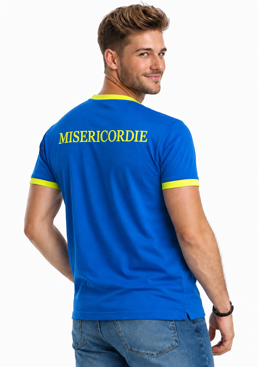 T-shirt Giallo/Ciano