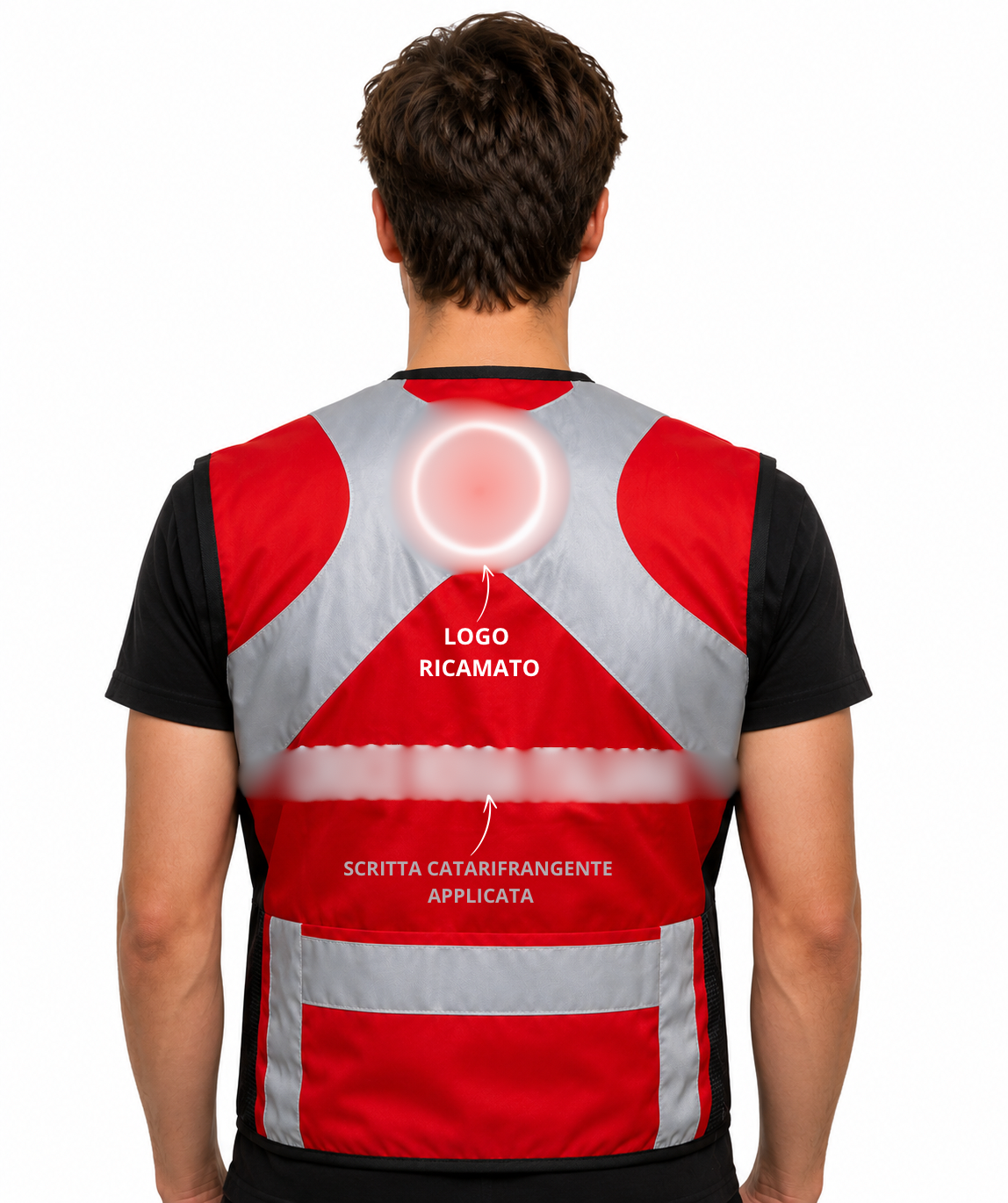 Gilet Elasticizzato Con Patch e Velcri