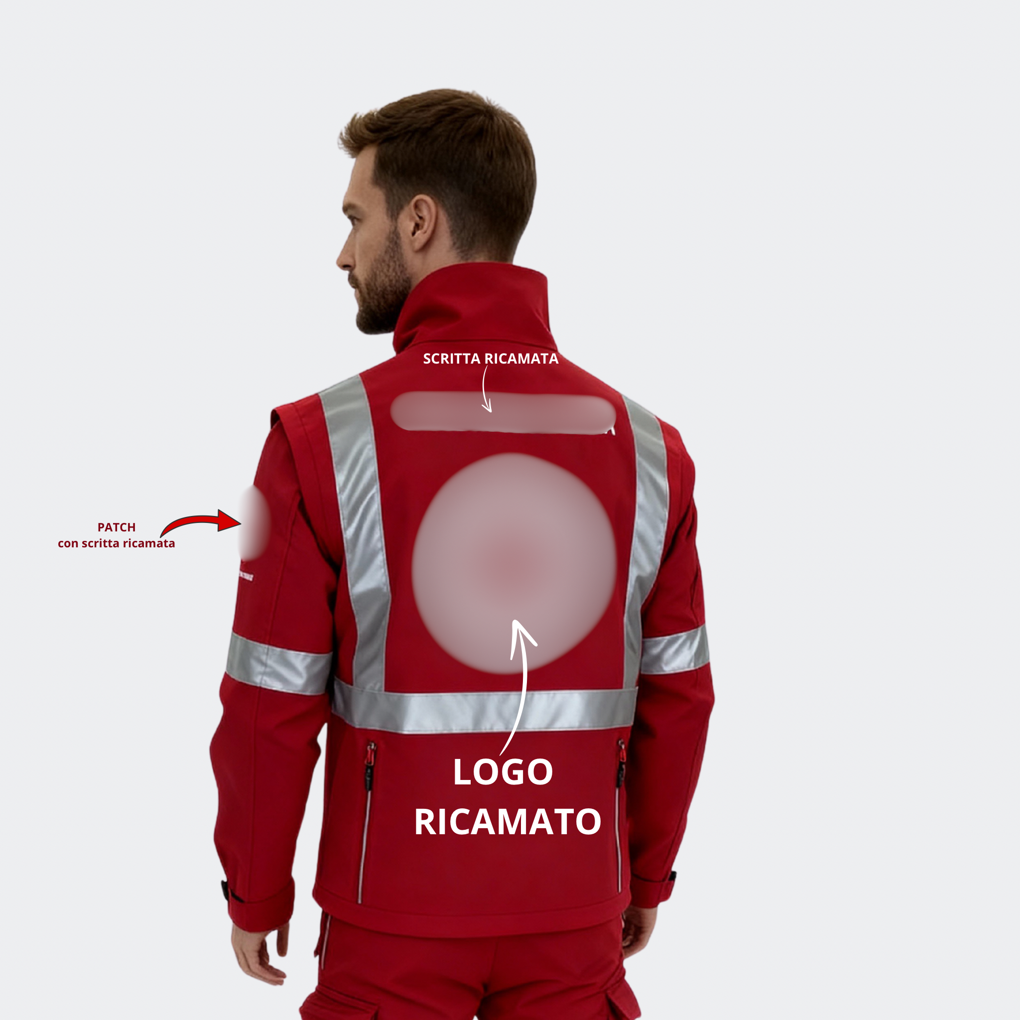 Divisa Elasticizzata Con Ricami e Patch