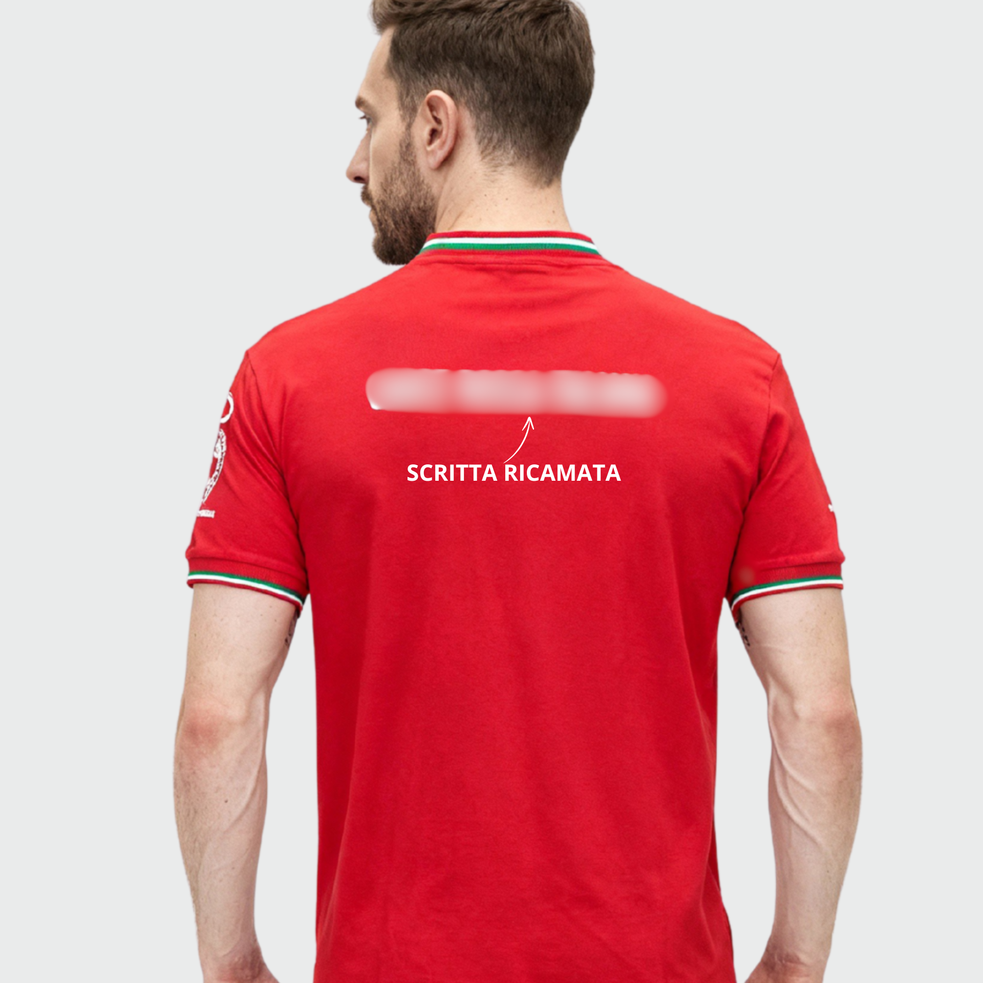 T-shirt Tricolore Con Ricami e Patch Unisex