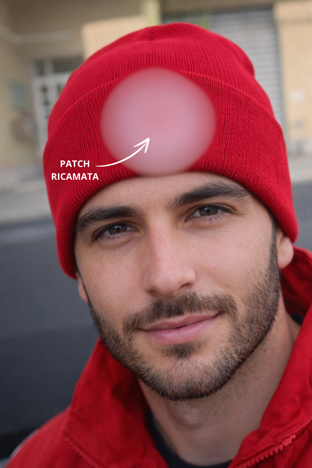 Zuccotto Con Patch Frontale Ricamata