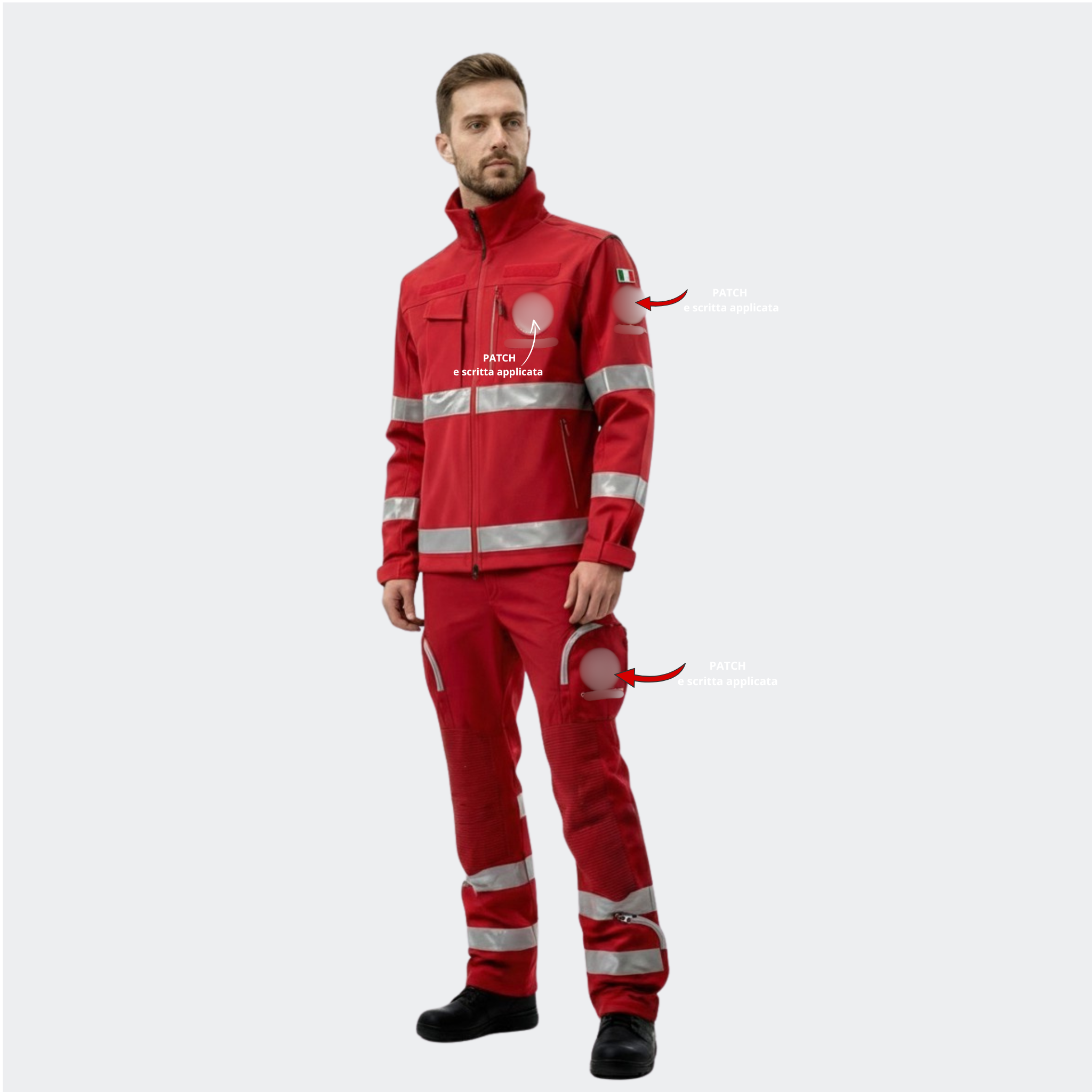 Divisa Elasticizzata Con Ricami e Patch