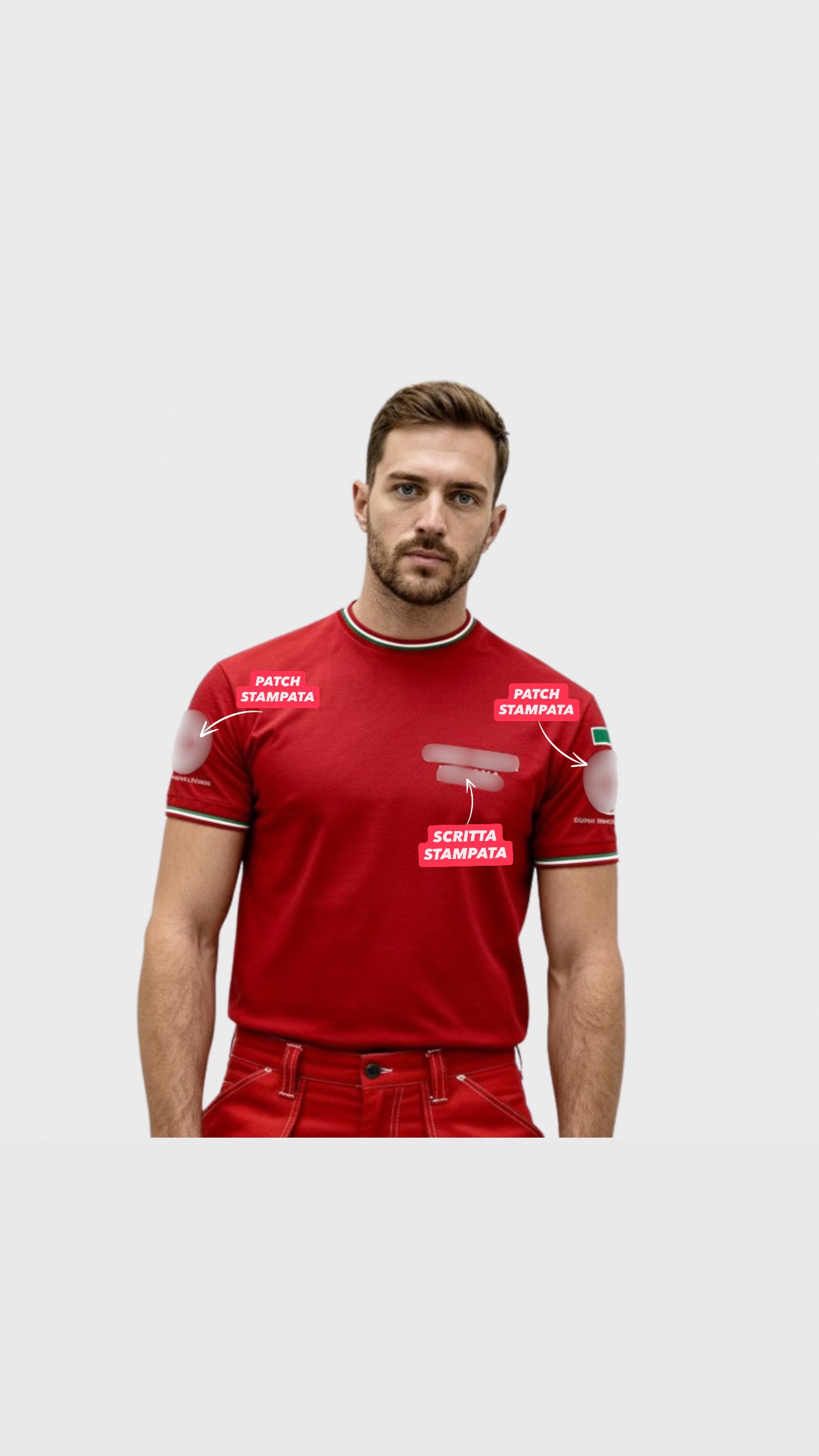 T-shirt Tricolore Con Stampe Unisex